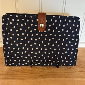 NWOT Thirty-One Navy Polka Dot Crossbody Bag